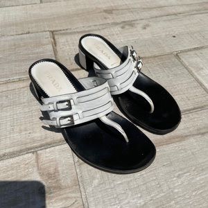 White Prada sandals shoes